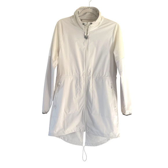 UNDER ARMOUR Storm Zinger Women's Size Medium Ivory Full Zip Golf Long Jacket - Picture 2 of 10